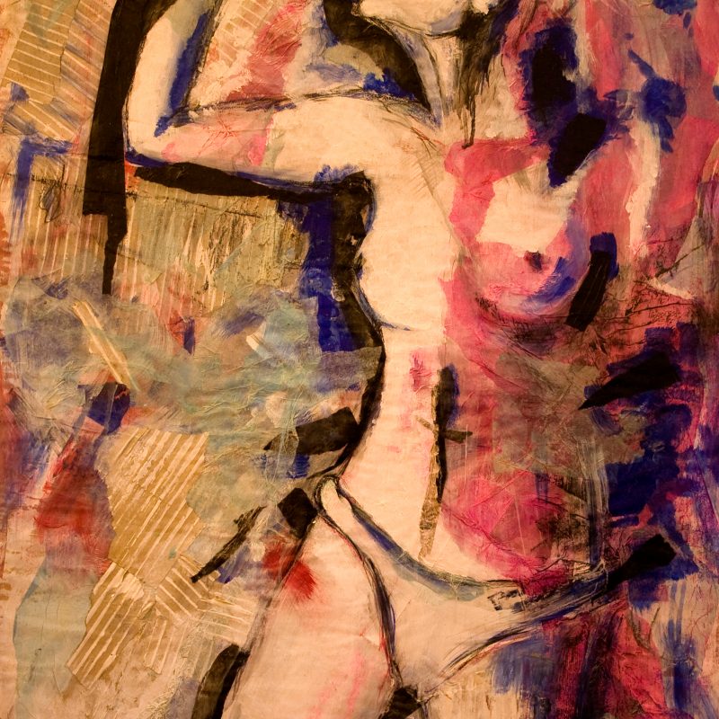 17 nude art "Weiblicher Akt, stehend", Mischtechnik, DIN A 0