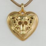 Herzanhänger Butterflyskull - Herzanhänger - Schmetterling – Herz-Totenkopf - Gotik