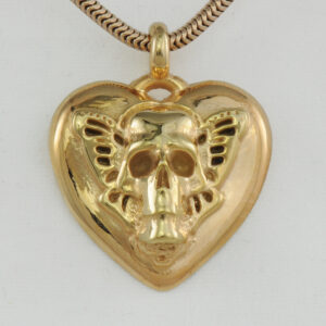 Herzanhänger Butterflyskull - Herzanhänger - Schmetterling – Herz-Totenkopf - Gotik