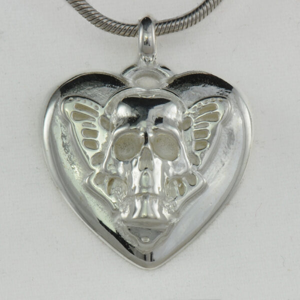 Herzanhänger Butterflyskull - Herzanhänger - Schmetterling – Herz-Totenkopf - Gotik