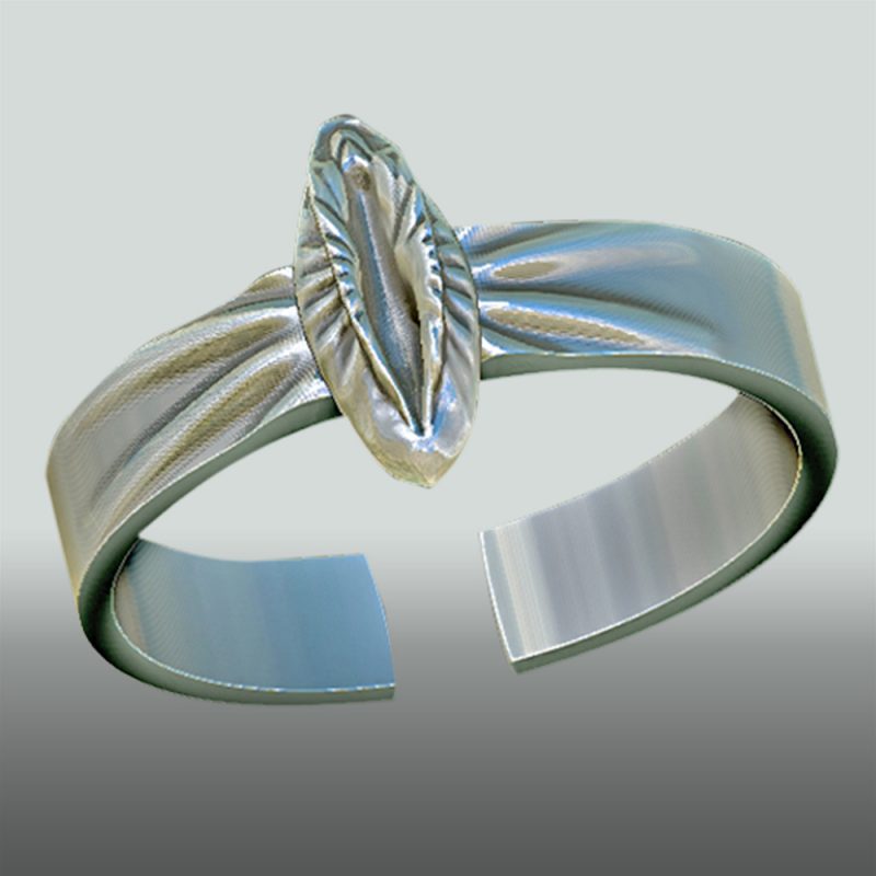 Erotikschmuck, Yoni Ring silber, Ansicht 2