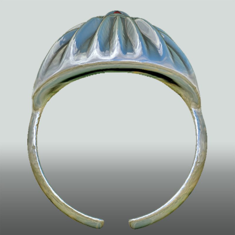 Erotikschmuck, Ring Waves mit Rubin, Ansicht 2