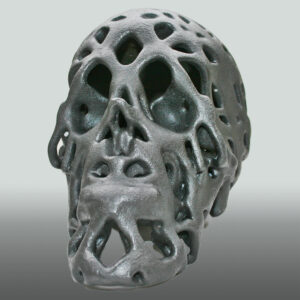 Graphit Skull – Schädel in Graphit. 3D-Ausdruck, Ansicht 3