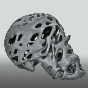 Graphit Skull – Schädel in Graphit. 3D-Ausdruck, Ansicht 2
