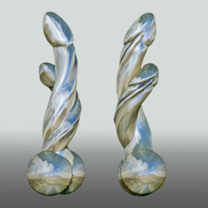 Two Beauties – doppelter Phallus, Silber, Ansicht 1