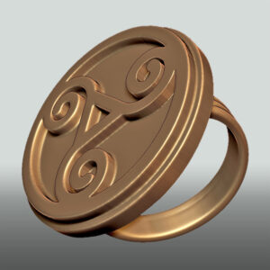 Triskele-ring_gold, Detailansicht, Prototyp, Detailansicht
