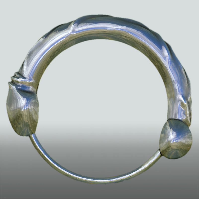 C-Ring Phallus - silber